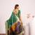 green color banarasi art silk saree with blouse