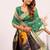 green color banarasi art silk saree with blouse