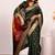 mehendi color banarasi art silk saree with blouse
