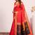 red color banarasi art silk saree with blouse