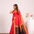 red color banarasi art silk saree with blouse