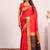red color banarasi art silk saree with blouse