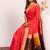 red color banarasi art silk saree with blouse