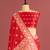 red color art silk saree with printed blouse