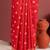 red color art silk saree with printed blouse