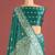 sky blue color art silk saree with printed blouse