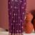 wine color art silk saree with printed blouse