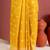 yellow color art silk saree with printed blouse