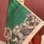 green color tussar art silk saree with plain blouse