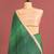 green color tussar art silk saree with plain blouse