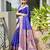blue color banarasi paithani art silk saree with plain blouse