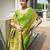 green color banarasi paithani art silk saree with plain blouse