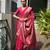 pink color banarasi paithani art silk saree with plain blouse