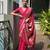 pink color banarasi paithani art silk saree with plain blouse