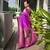 purple color banarasi paithani art silk saree with plain blouse