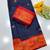 blue color tissue art silk saree with contrast blouse