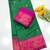 green color tissue art silk saree with contrast blouse