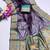 purple color tissue art silk saree with contrast blouse