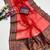 red color tissue art silk saree with contrast blouse