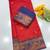 red color tissue art silk saree with contrast blouse