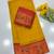 yellow color tissue art silk saree with contrast blouse