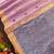 lavender color cotton saree with contrast blouse