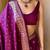 Purple soft silk blend banarasi jacuard work designer saree with blouse