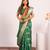 light green color banarasi art silk saree with plain blose