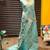 sky blue color cotton saree with blouse