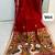  red color linen art silk saree with blouse