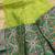 green color khadi art silk saree with contrast blouse