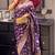 Purple soft silk blend banarasi jacuard work designer saree with blouse