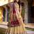 CREAM Women's Simmer Organza Lehenga Choli with Zari Weaving Work, Paithani Jacquard Silk Dupatta