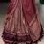 MAROON  Tasar Silk Lehenga Set with Kalamkari Print & Lace Border     Includes Blouse & Tassel Dupatta