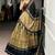 GOLD  Tasar Silk Lehenga Set with Kalamkari Print & Lace Border     Includes Blouse & Tassel Dupatta