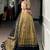 GOLD  Tasar Silk Lehenga Set with Kalamkari Print & Lace Border     Includes Blouse & Tassel Dupatta