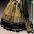 GOLD  Tasar Silk Lehenga Set with Kalamkari Print & Lace Border     Includes Blouse & Tassel Dupatta