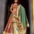 BROWN Women's Simmer Organza Lehenga Choli with Zari Weaving Work, Paithani Jacquard Silk Dupatta