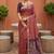 pink  soft pure muga cotton  saree with meenakari  weaving  motifs and contrast blouse