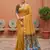 yellow  soft pure muga cotton  saree with meenakari  weaving  motifs and contrast blouse