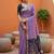 purple  soft pure muga cotton  saree with meenakari  weaving  motifs and contrast blouse