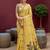 yellow  soft pure muga cotton  saree with meenakari  weaving  motifs and contrast blouse