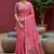 pink  soft pure muga cotton  saree with meenakari  weaving  motifs and contrast blouse