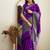 Purple soft silk blend banarasi jacuard work designer saree with blouse