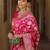 Pink soft silk blend banarasi jacuard work designer saree with blouse