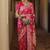 Pink soft silk blend banarasi jacuard work designer saree with blouse