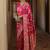 Pink soft silk blend banarasi jacuard work designer saree with blouse
