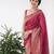 Pink soft silk blend banarasi jacuard work designer saree with blouse