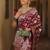 Maroon soft silk blend banarasi jacuard work designer saree with blouse