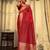 Red soft silk blend banarasi jacuard work designer saree with blouse